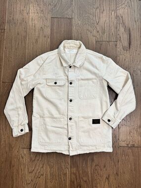 Topman Cream Denim Utility Jacket